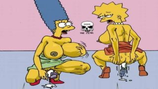 Marge Lisa Simpson lesbian sex cartoon