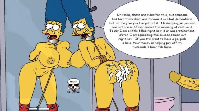 Marge naked gets fucked infront of mirror
