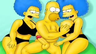 Simpson porn comic | Enjoying the twins