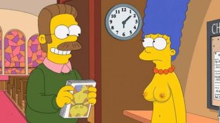 The simpson porn comic | Ned and Marge at church