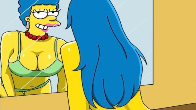 640px x 360px - Marge is thicc porn video | Sexy mirror look - Simpsons Porn