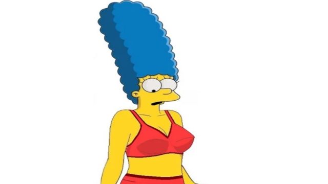 simpsons porn marge marge bikini show