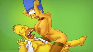 Homer and Marge Simpsons porn