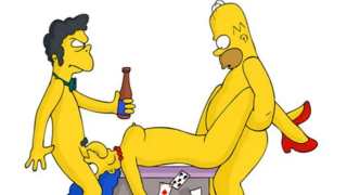 Marge threesome simpsons porn
