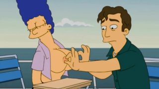 Marge tits grabing xxx simpsons porn